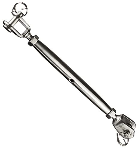 Edelstahl Wantenspanner Spannschraube Ø 6 mm - Seilspanner Segelspanner für Drahtseil - 16-24 cm lang - Bruchlast 1600 kg