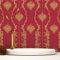 TADESSI Tapete Barock Alessia M1-No.2511 | Vliestapete | Rot | Gelb | Ornament | Klassik | Barocktapete