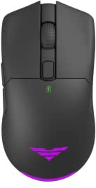 PREYON Owl Ratón para Juegos con Cable/Inalámbrico con Paracord E Iluminación RGB - Ratón para Computadora con Interruptores Omron 50M - Sensor Óptico 16000 dpi - Botones Programables