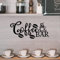 SEGNAYEN Coffee Sign, Black Metal Coffee Wall Art Decor, Hanging Coffee Bar Sign with Coffee Cup and Beans, 30x13.5cm Coffee Signs Kitchen Decoration for Home Coffee Station Shop Corner Accessories