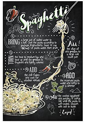 JDRC Spaghetti-Herstellungsprozess, Leinwand, Poster, Schlafzimmer, Dekoration, Sport, Landschaft, Büro, Raumdekoration, Geschenkrahmen: 60 x 90 cm
