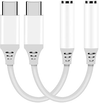 ENVEL 2 Piezas Cable USB C a Jack de 3,5 mm, Adaptador Auxiliar Tipo C a Conector para Auriculares, Cable de Chip DAC Compatible con iPhone 16 Pro MAX, Samsung Galaxy S25 S24 Ultra, Google Pixel 9 8