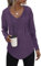 Kapuzenpullover Damen Leichter Pullover Hoodie Sweatshirs mit Taschen für den Herbst Lila, M