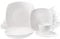 ECHTWERK Vajilla combinada de 20 piezas Classic de diseño moderno, elegante vajilla de porcelana blanca con 4 x platos llanos, 4 x platos llanos, 4 x platos hondos, 4 x tazas de té, 4 x platitos