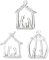 Widdle Gifts Christbaumschmuck aus Glas (3 Weihnachtskrippen 5178)
