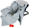 Babylux Baby EINSCHLAGDECKE 90 x 90 cm Einlage Babyschale Kinderwagen Buggy Decke Autoschale Autositz Minky Baumwolle 3-Punkt-Gurt Kleinkind Babydecke (5. Grau +Maroko)
