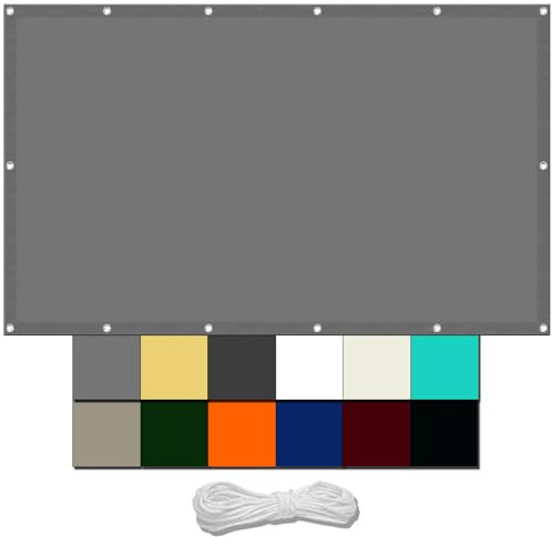 Voile d'ombrage Jardin 4 x 8 m UV Protection avec Oeillets Tissu Polyester Multi Couleur et Taille Toile Ombrage Auvent pour Terrass fête activités Potager, Gris Clair