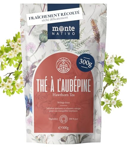 Té de Espino Monte Nativo (300 g) - Hojas y Flores de Espino 100% puro y natural - Delicioso Té de Flores de Espino para infusiones de hierbas y decoración de postres - Té de Hierbas - Té de frutas