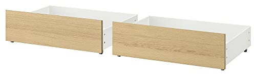 MALM Bettkasten für Hochbettrahmen 200 cm weiß gebeiztes Eichenfurnier