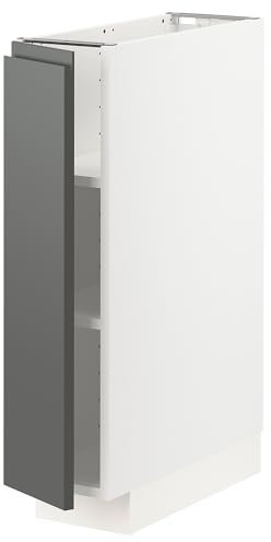 METOD Unterschrank mit Einlegeböden, 20x60 cm, Weiß/Voxtorp Dunkelgrau