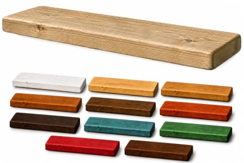 Artefizio Mensola a Muro in Legno Naturale, Scaffale Sospeso 11 Colori | Supporti a scomparsa inclusi per un effetto sospeso pulito, elegante e senza staffe visibili
