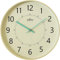 MPM Quality Design Kunstoff Wanduhr, Elfenbein/Weiß, große arabische Ziffern, Quarz-Uhrwerk, ∅ 320 mm, Modern, Analog Wand Uhr, Wanddeko, Dekoration für Wohnzimmer, Küche, Büro, Schlafzimmer
