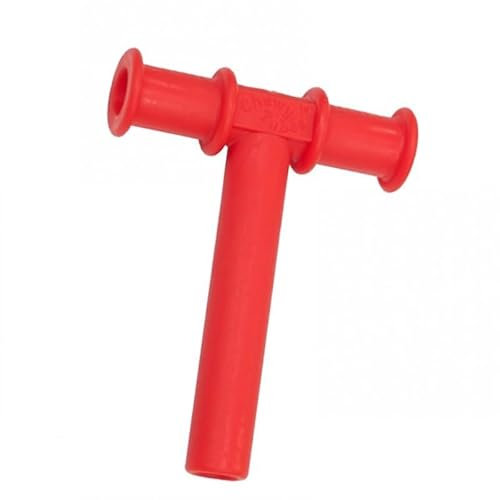 TEAFIRST Beißstab, Kauschlauch, sensorisches Kauen, Beißhilfe, Mundmuskeltraining, Rot, 6 x 8 cm