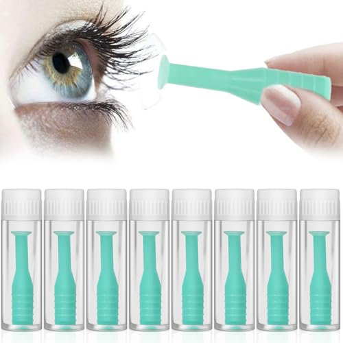 AIYVELU 8 pezzi applicatore per lenti a contatto, ventose per lenti a contatto, ventose per lenti rigide, strumento per rimuovere le lenti a contatto, aiuta a inserire le lenti a contatto