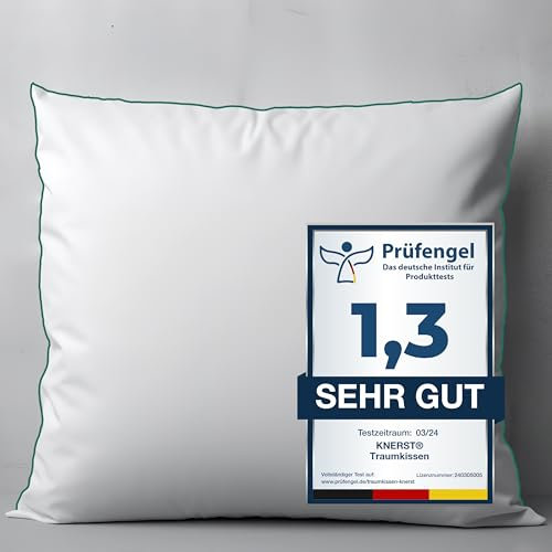 KNERST® 2er Set Traumkissen zum Reinkuscheln - Kopfkissen 80x80 cm für verführerisch weiche Nächte - ergonomisches Schlafkissen ideal für Jede Schlafposition - Polster, Öko-Tex, Made in Germany