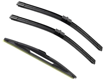 Escobillas de limpiaparabrisas Delantero y Trasero para PE&ug&eo&t 207 (Hatchback) 2007-2012 Limpiaparabrisas Delantero y Trasero con diseño de Coche 26+17+16F(Front and Rear,RHD)