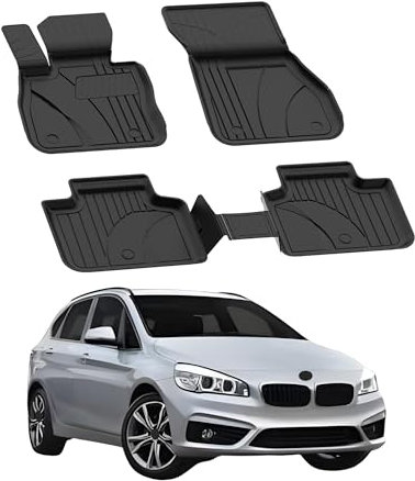 Sahler Fußmatten Automatten kompatibel mit BMW F45 2er Active Tourer 2014-2021 | 4.5D Premium TPE Gummi Antirutsch Gummimatten Wasserdicht Car Auto Matte Schwarz