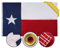 AZCOVER Texas-Flagge, 90 x 150 cm, bestickte Sterne, Texas-Staatsflaggen, USA, 210D Texas-Banner, strapazierfähig, für den Außenbereich mit 2 Messingösen, vierfach genähter Saum, doppelseitig