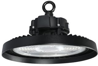 ENOVALITE LED Hallenstrahler 150W, UFO HighBay Hallenleuchte 5000K Neutralweiß, 0-10V dimmbar, 25500lm 170lm/W, IP65 IK09, Industrieleuchte Werkstattlampe Lagerbeleuchtung, LED Strahler Deckenleuchte