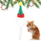Guinea Weihnachtsmütze | Weihnachtsmütze für kleine Tiere, Rot, kleine Weihnachtshut mit verstellbarem Gummiband für Hamster, Meerschweinchen, Chinchilla