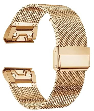 EKSIL Bracelet en acier inoxydable 1.0 Mesh pour Bracelet de remplacement de montre intelligente Garmin 20mm 22mm 26mm Bracelet en métal Bracelet ceinture accessoires bracelets de montre(Rose Gold,20m