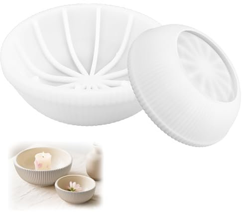 2 Stück Silikonformen Gießformen Schale, 20x7/25x8cm Epoxidharz Formen, Hitzebeständig bis 250°C, GießFormen Silikon für DIY-Projekt, Gips, Bastelarbeiten