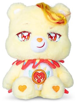 Care Bears Basic Fun 35cm Kindness Keepers Plush – Funshine Bear Eco-Friendly Soft Toy with Cute Expression & Belly Badge – Adorably Collectible Plush for Kids & Fans