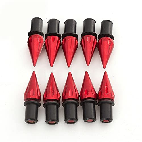 Vis de moto Universal Red Moto Spike Boulons Pare-Brise Carénages Plaque D'immatriculation M5 5mm Spike Rivets/Écrous Rivets De Voiture