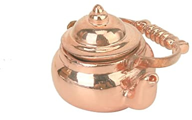 Miniature Copper Tea Kettle/Tea Pot for 1/12 Scale Dollhouse