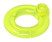 GDS-2052 30340 Schwimmring für Ausrüstung, Transparent Neon Grün, 10 STK.