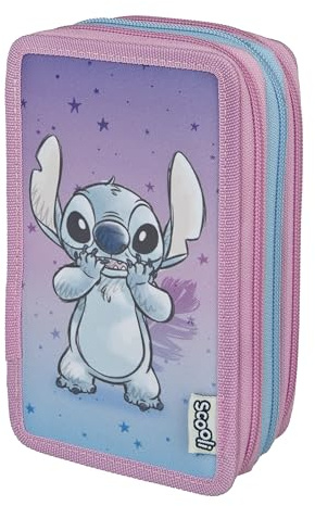 Scooli - Tripledecker Stitch - Gefülltes Schüleretui mit hochwertigen Stiften & Zubehör - Ideal für Schule, Freizeit und unterwegs - ab 6 Jahren