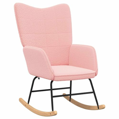Lumanois Sedia a Dondolo Rosa Tessuto Sherpa,Mobili,Sedie,Poltrone,8.9kg-42001785