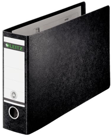Leitz Aktenordner aus Karton rechteckig Querformat 77 mm Rücken A3 2er-Pack schwarz