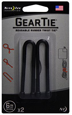 Nite Ize Gear Tie Caoutchouc Noir 2pièce(s) serre-câbles - serres-câbles (15,2 cm, 6,4 mm, 6,4 mm, 2 pièce(s))