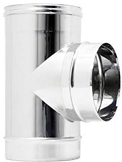 UTILFER Cannes de cheminée Raccord A T Tubes en acier inoxydable 304 Cm26 x 0, 5 mm 180