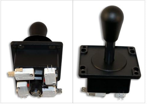 Happ Competition Style Arcade Joystick Black Switchable from 8-Way to 4-Way Operation, Elliptical Bl