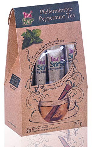 Teastir Pfefferminztee | 20 umweltfreundliche Teesticks - Tea Sticks | 1er Pack
