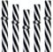 Dakoufish BPA Free 12 Piece 9 Inch Reusable Plastic Thick Drinking Straws for Mason Jar Rambler Small Stripe（9inch，Black）