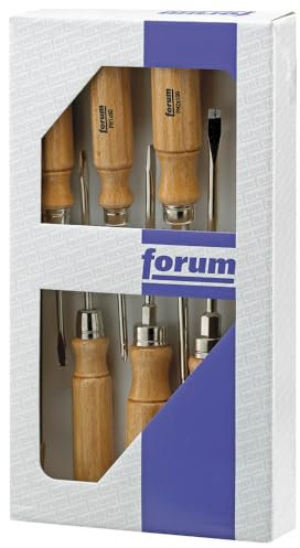 Forum Forum Schraubendreher-Satz Holz, 5-teilig Schlitz 3,5-9 mm (Holzgriff Schraubenzieher Schraubendreher Schraubendreh Schraubendreherset)