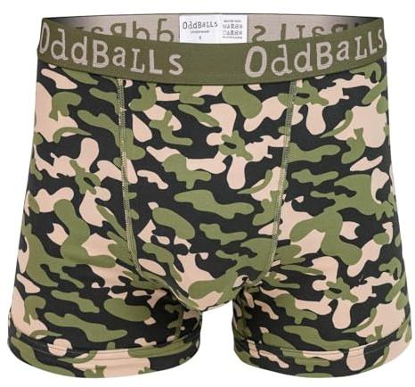 OddBalls Patterned Boxer Shorts - Commando (UK, Alpha, L, Regular, Regular, Multicolour)