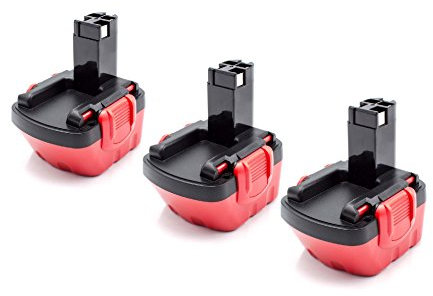vhbw 3X batería reemplaza Bosch 2 607 335 395, 2 607 335 374, 2 607 335 375, 2 607 335 274 para Herramienta (1500 mAh, NiMH, 12 V)