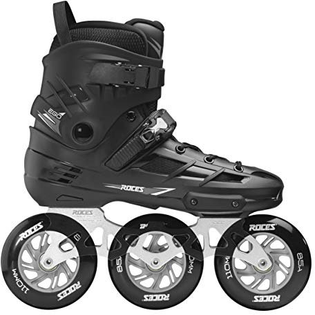 Roces Unisex – Erwachsene EGO 3X110 TIF Inline-Skates, Black-Silver, 44