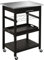 HOMCOM Servierwagen Küchenwagen Rolltisch mit Flaschenregal 60L x 40l x 85H cm Edelstahlplatte. Schwarz