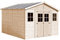 Casa da giardino in legno naturale CON PAVIMENTO IMPREGNATO H246x418x420 cm/16 m²- Magazzino esterno con finestre - Capanno da giardino - Bici, Deposito attrezzi e rimessa TIMBELA M330+M330G
