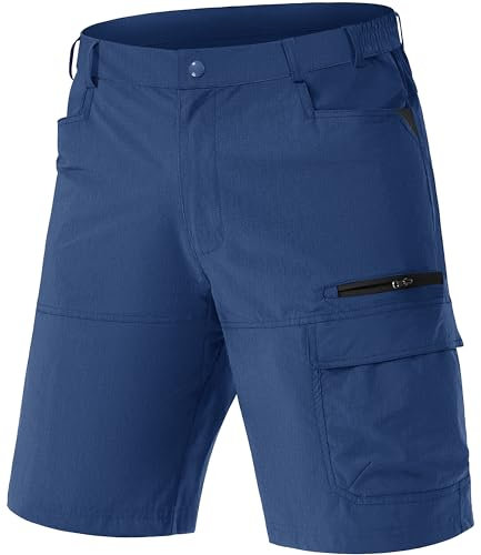 TACVASEN Herren Wander Shorts Schnelltrocknend Knielang Sommer Leichte Outdoorshorts Dünne Cargohose Kruze Quick Dry (36, Königsblau)