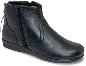 Chums Ladies Wide Fit Thermal Boots Twin Zip Fastening Warm with Generous Fit Soft Fleece Lining Durable Sturdy Outsole Black 5 UK