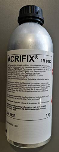 Acrifix 1R 0192 1 kg de colle UV pour plexiglas PMMA CAB PC PS Durcissement à la lumière 1R192