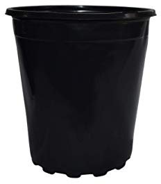 Landmark Plastics Blumentopf Plastiktopf für Pflanzen, Kunststoff, Schwarz, 4,5 l, 10 Stück