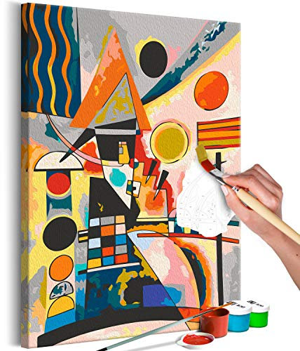 murando - Malen nach Zahlen Wassily Kandinsky Swinging Abstrakt 40x50 cm Malset mit Holzrahmen auf Leinwand für Erwachsene Kinder Gemälde Handgemalt Kit DIY Geschenk Dekoration