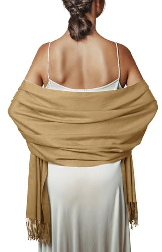 Schal Braun Stola Damen Festlich für Abendkleid Pashmina Schals Tücher Winter